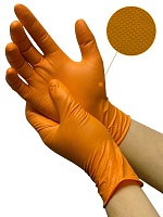 Перчатки премиум-класса IRONGRIP c 3D текстурой оранжевые - 802