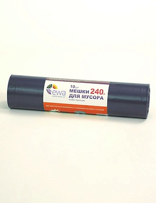 Мешки для мусора EWA 240л особопрочные синие