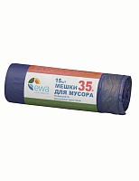 EWA мешки для мусора 35 л сине-черные Professional 3х трехслойные - 14